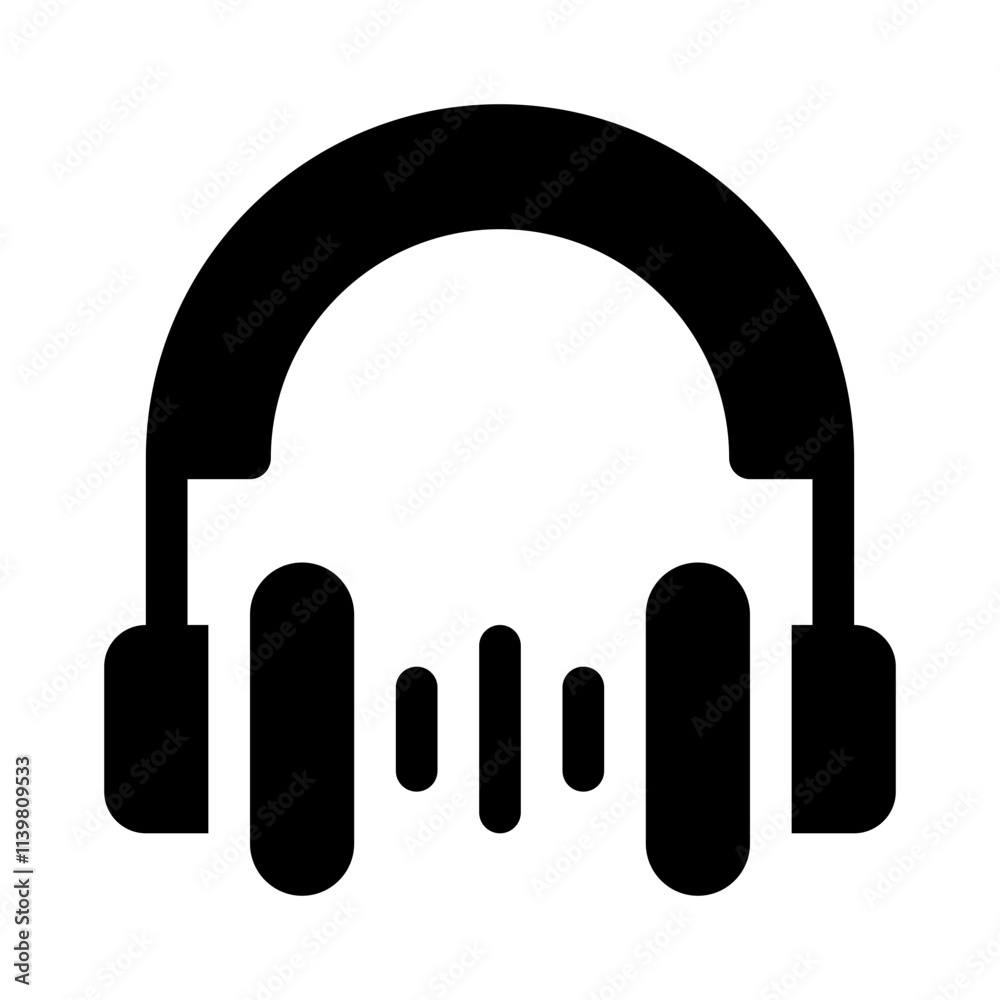 headphones glyph icon headphones glyph icon