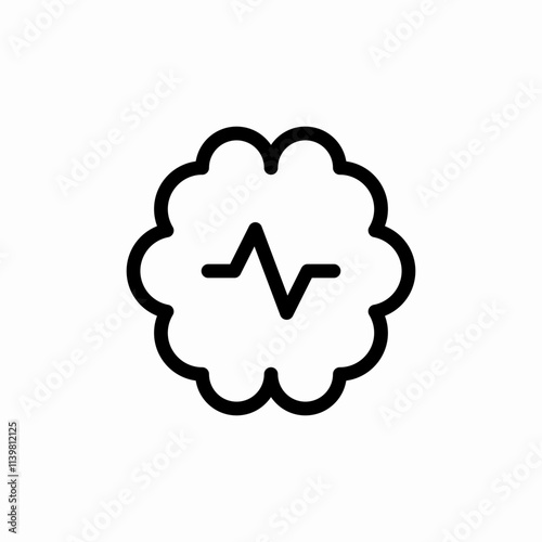brain activity icon sign vector