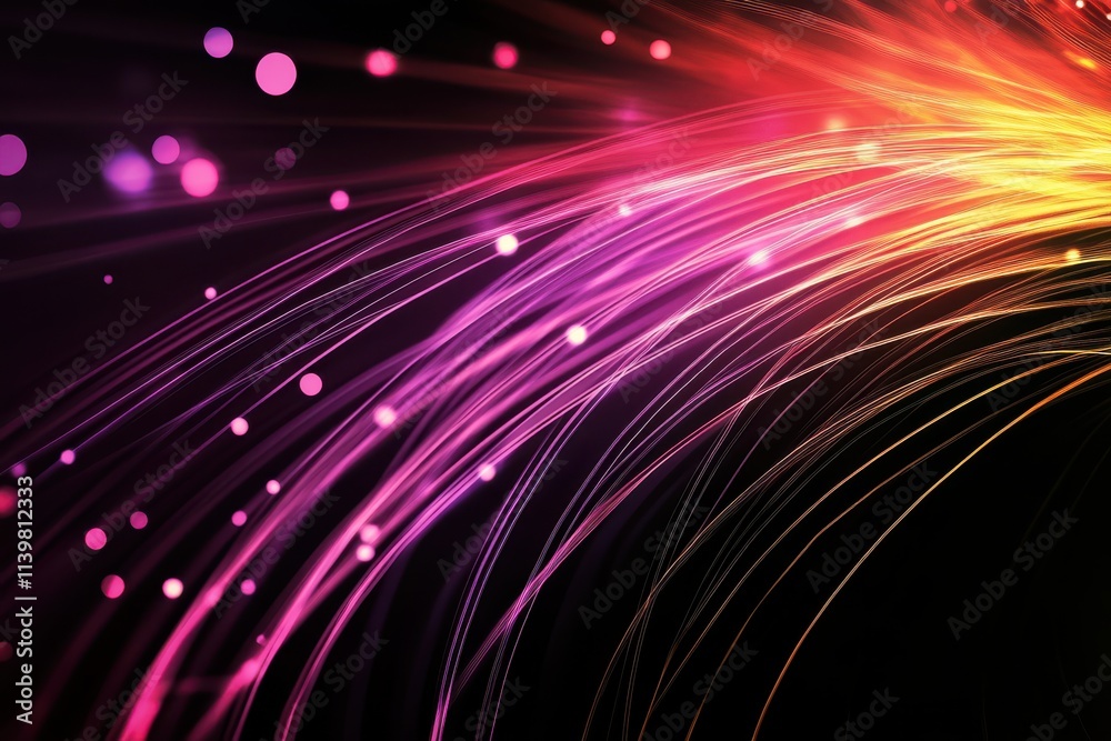 Abstract tech background with fiber optic connections symbolizing quantum computing and global intelligence Abstract tech background with fiber optic connections symbolizing quantum computing and global intelligence