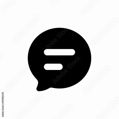 chat text speech bubble icon sign vector