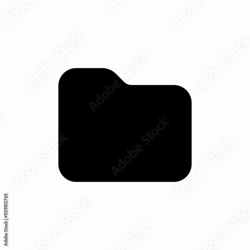 solid folder icon sign vector
