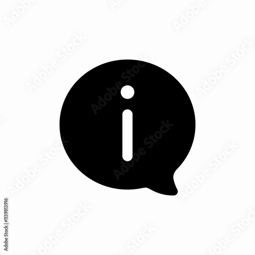 speech bubble information icon sign vector