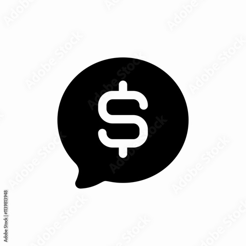 speech bubble money talk icon sign vector