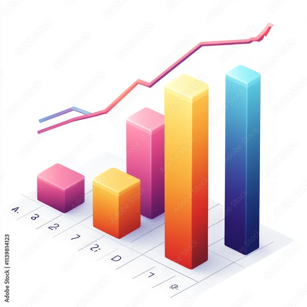 Colorful Bar Graph Displaying Sales Data Over Time Comparison Colorful Bar Graph Displaying Sales Data Over Time Comparison