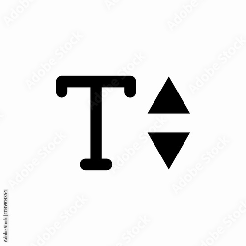 text font size icon sign vector