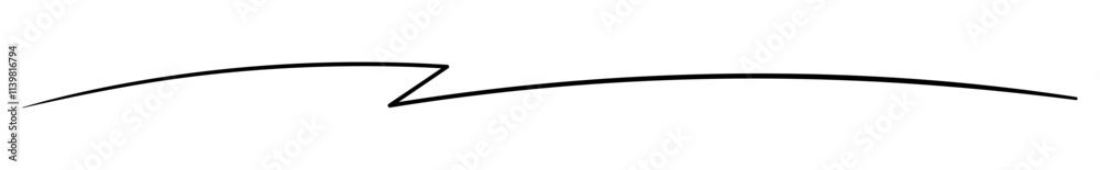 Hand drawn brush underline stroke. Vector doodle sketch ink line, scribble pencil border, divider Hand drawn brush underline stroke. Vector doodle sketch ink line, scribble pencil border, divider