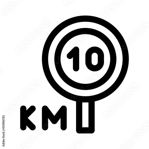 speed limit line icon
