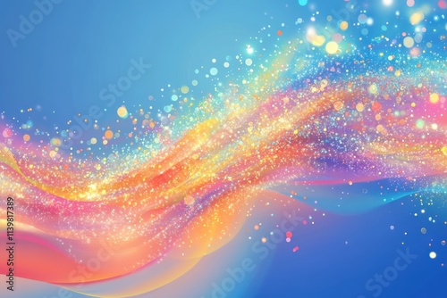 Vibrant Fireworks Bursting with Glowing Lights and Sparkles Festive Background