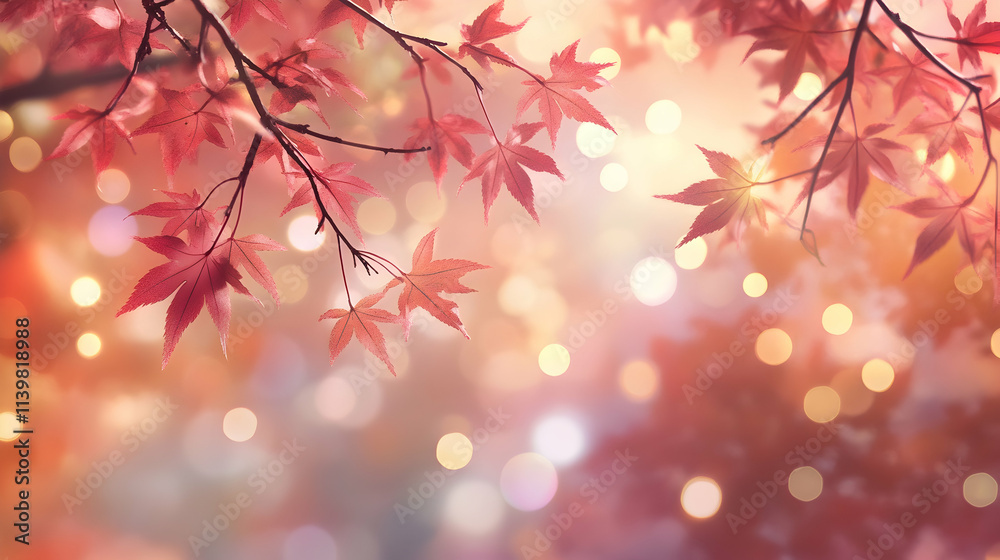 Bokeh background of autumn leaves and branches Bokeh background of autumn leaves and branches