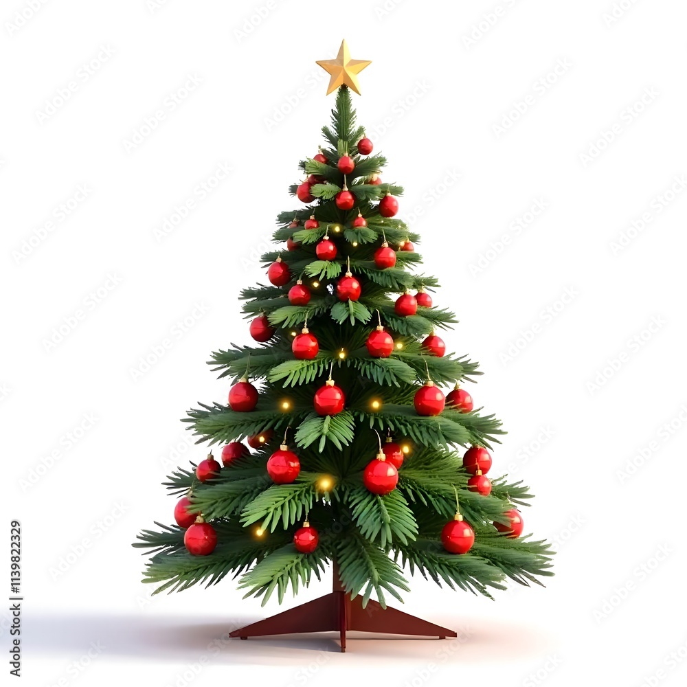 Big beautiful christmas tree decorated with beautiful shiny baubles Big beautiful christmas tree decorated with beautiful shiny baubles