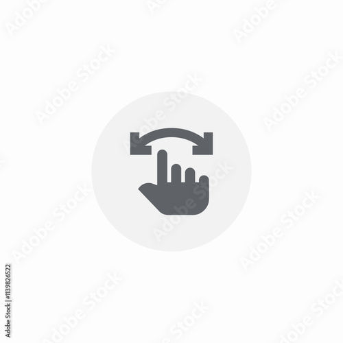 slide sensor finger icon sign vector