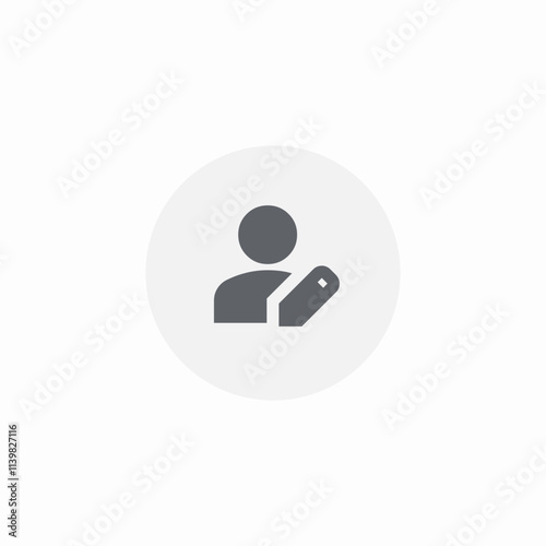 user profile edit icon sign vector