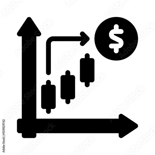 stock ticker glyph icon