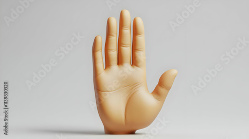 3D Render of a Hand Signaling Stop