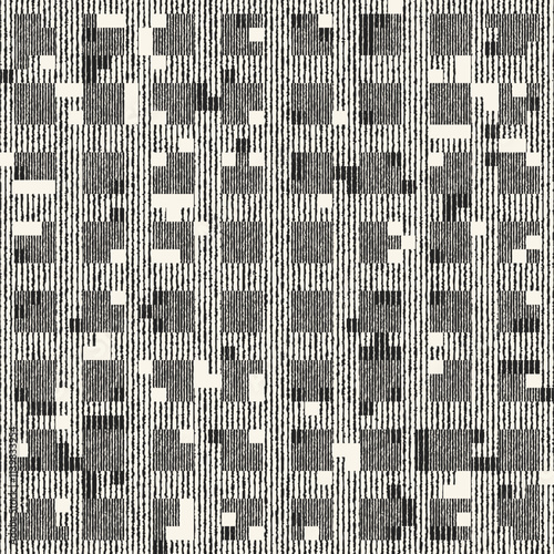 Monochrome Grain Glitch Check Pattern