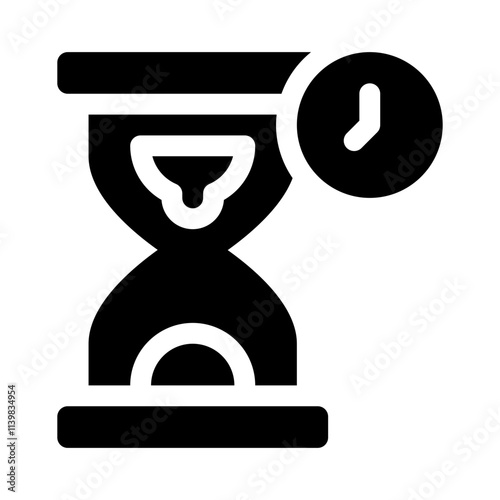 hourglass glyph icon