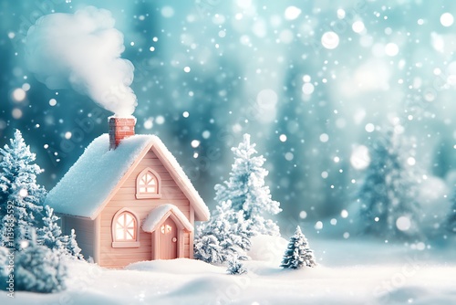 smoke house with snow