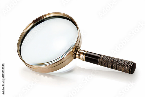 magnifier on white isolated background