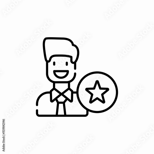 rate employee icon sign vector