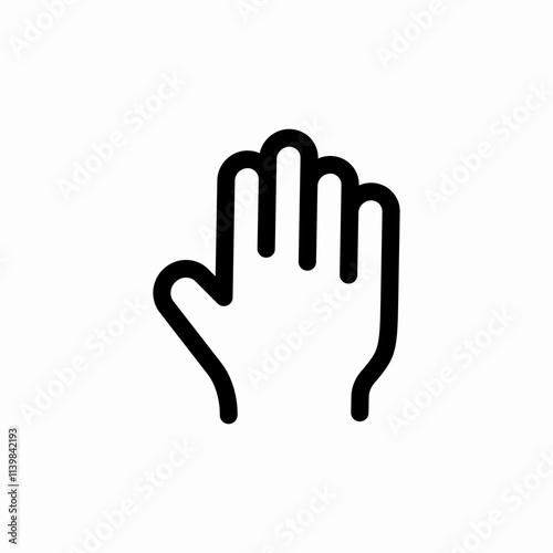 rise hand icon sign vector