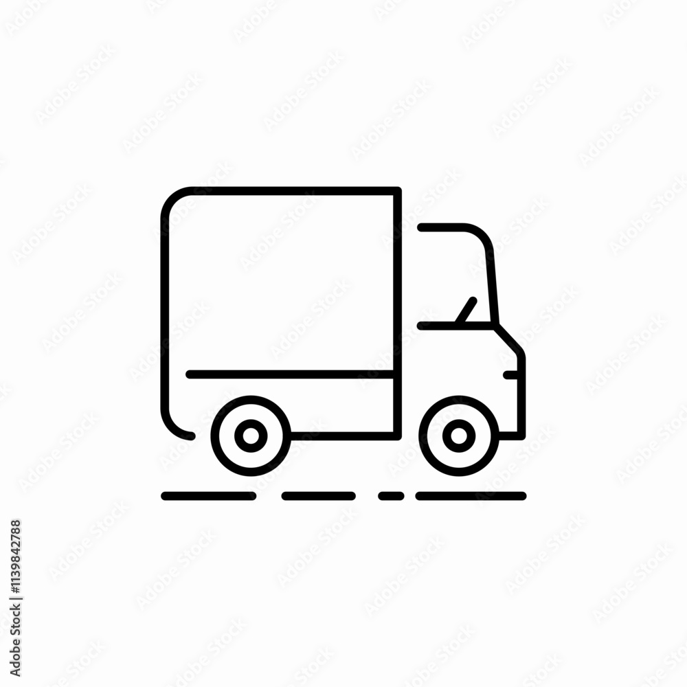 truck lorry icon sign vector