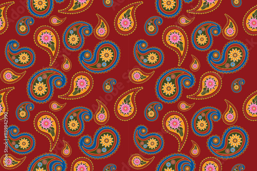 seamless pattern with paisley