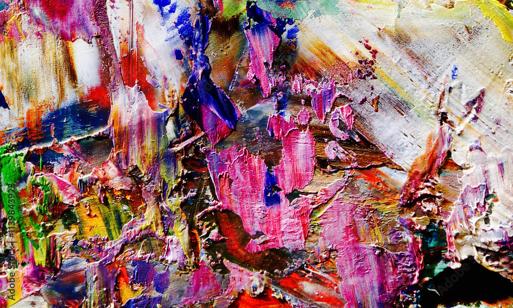 Fototapeta premium Abstract art background . Hand painting artwork on canvas .