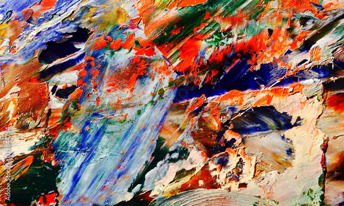 Abstract art background . Hand painting artwork on canvas .