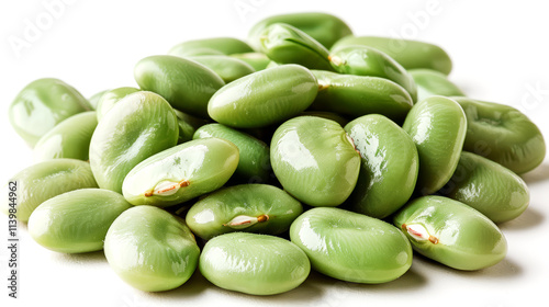 Wallpaper Mural Green soybeans on a white background.  Torontodigital.ca