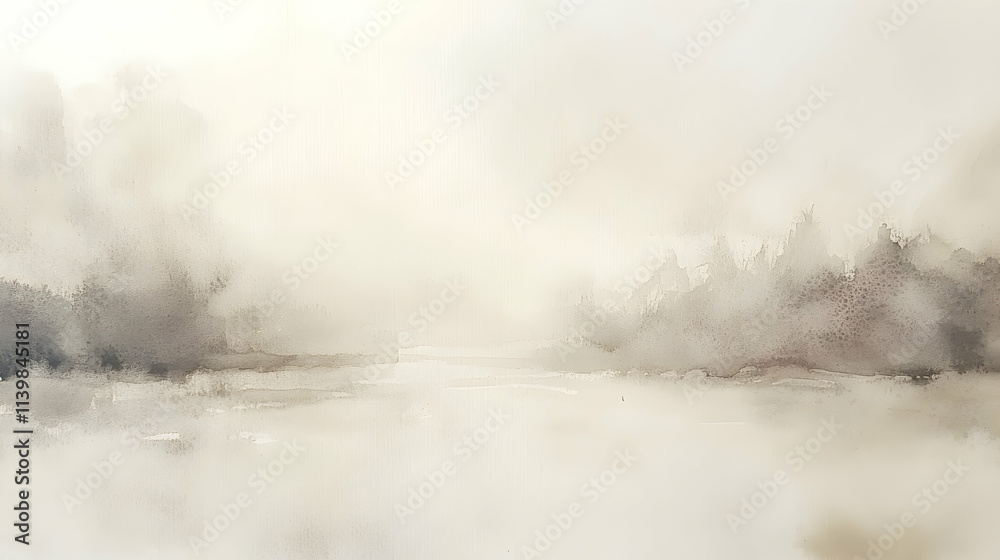 Fototapeta premium Soft, beige watercolor background with subtle texture for a calming, serene atmosphere