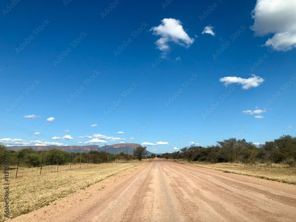 Naklejka premium Road near Marakele National Park, Thabazimbi, South Africa
