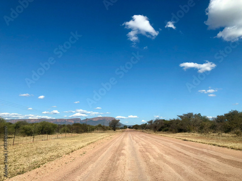 Road near Marakele National Park, Thabazimbi, South Africa photo
