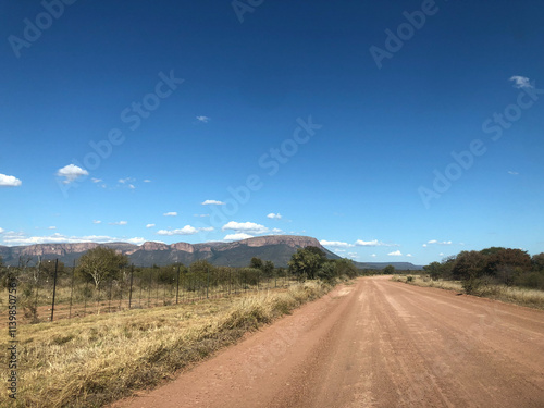 Road near Marakele National Park, Thabazimbi, South Africa photo