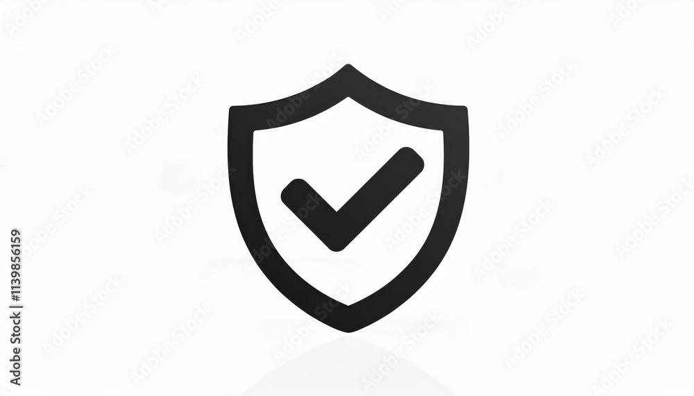 Black Shield with Checkmark Icon. Symbol for Security, Verification, Protection, Trust, Cyber Safety, and Approval in Digital Platforms. Perfect for Apps, Websites, and Data Security Concepts Black Shield with Checkmark Icon. Symbol for Security, Verification, Protection, Trust, Cyber Safety, and Approval in Digital Platforms. Perfect for Apps, Websites, and Data Security Concepts