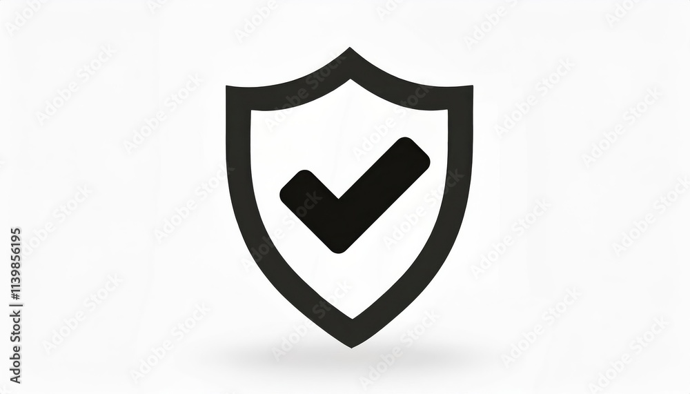 Black Shield with Checkmark Icon. Symbol for Security, Verification, Protection, Trust, Cyber Safety, and Approval in Digital Platforms. Perfect for Apps, Websites, and Data Security Concepts Black Shield with Checkmark Icon. Symbol for Security, Verification, Protection, Trust, Cyber Safety, and Approval in Digital Platforms. Perfect for Apps, Websites, and Data Security Concepts