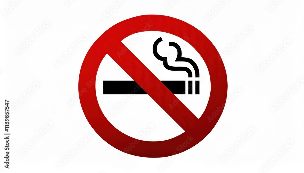 No Smoking Sign. Universal Red Circle with Diagonal Line Over Black Cigarette Icon with Smoke for Public Spaces, Health Awareness, and No Smoking Zones to Promote Clean Air and Tobacco Free Areas No Smoking Sign. Universal Red Circle with Diagonal Line Over Black Cigarette Icon with Smoke for Public Spaces, Health Awareness, and No Smoking Zones to Promote Clean Air and Tobacco Free Areas