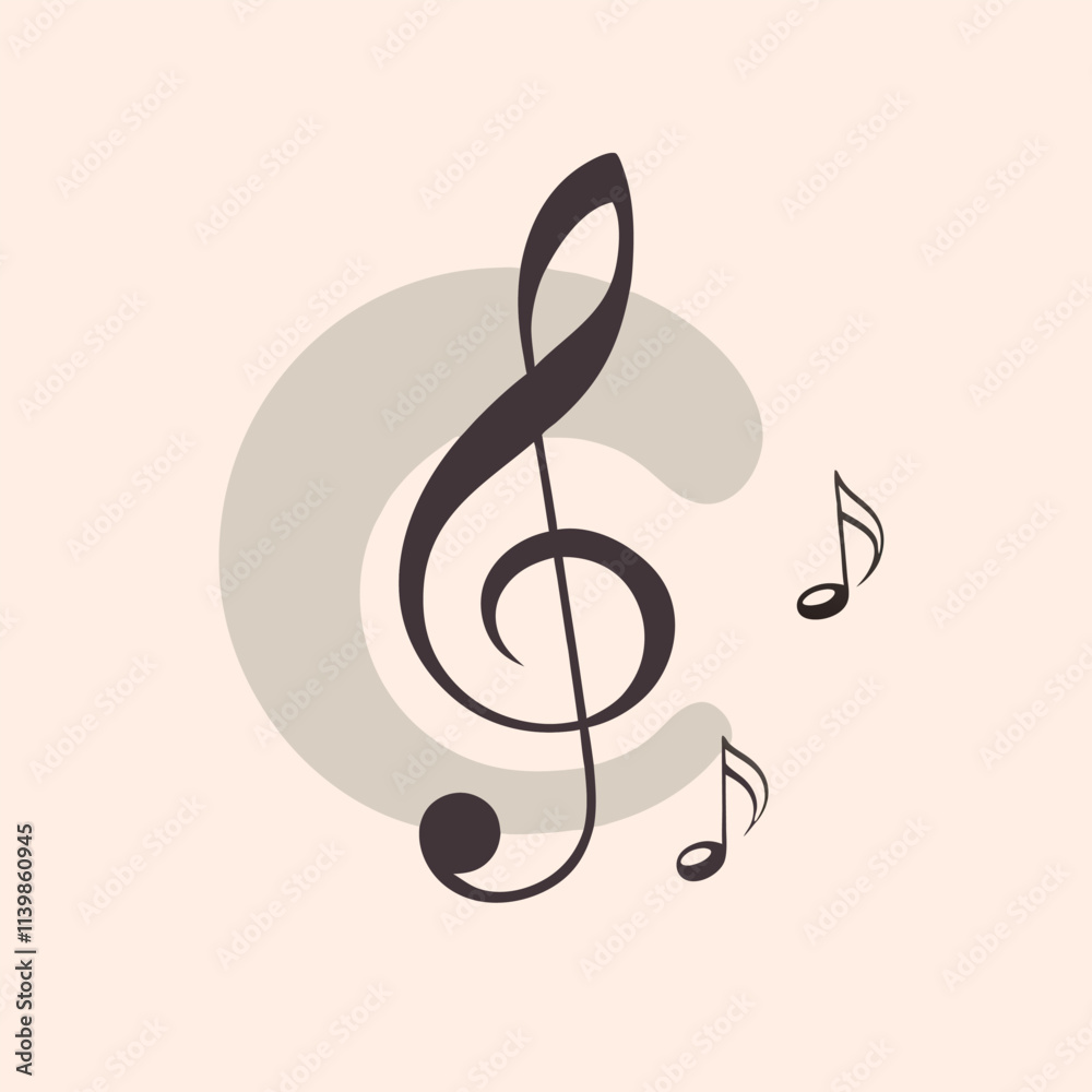 Fototapeta premium a black and white illustration of a treble clef, which is a musical symbol used in music