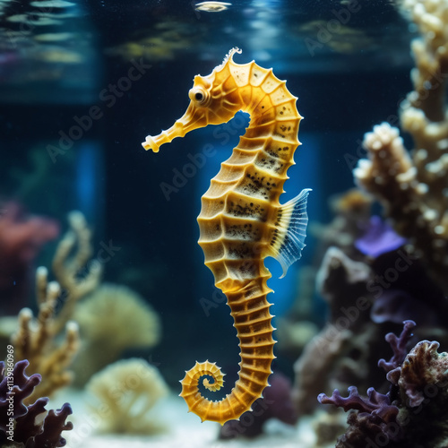 Fische - Exotisches Seepferdchen in Nahaufnahme