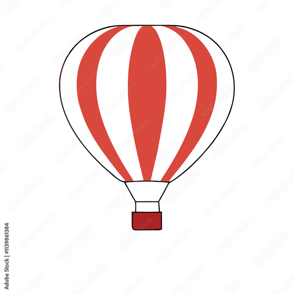 Naklejka premium an illustration of a hot air balloon in the sky