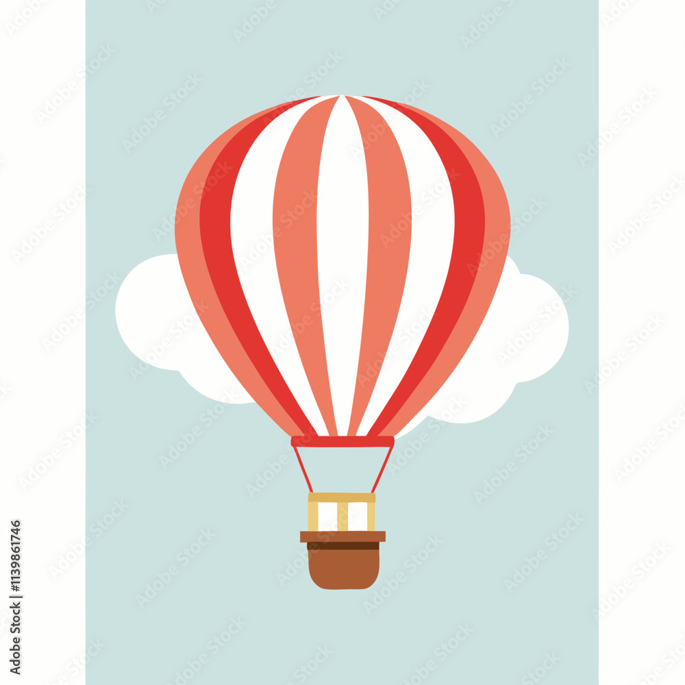 Fototapeta premium an illustration of a hot air balloon in the sky
