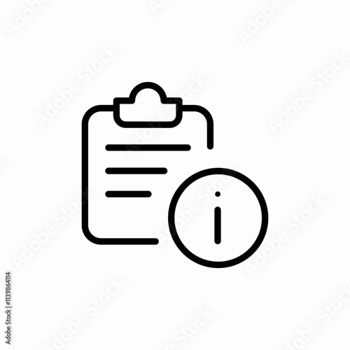clipboard information icon sign vector