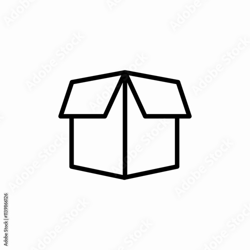 open box package icon sign vector