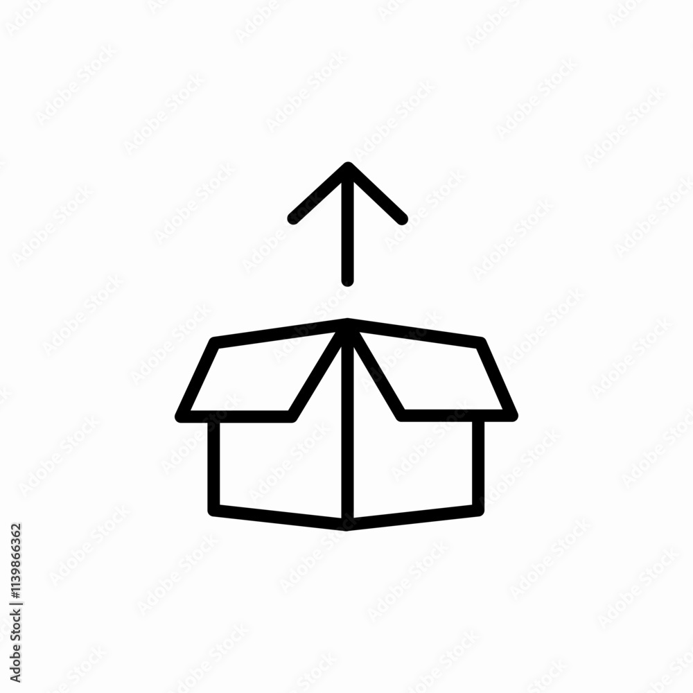 Obraz premium put out box icon sign vector