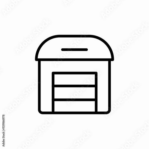 warehouse garage icon sign vector