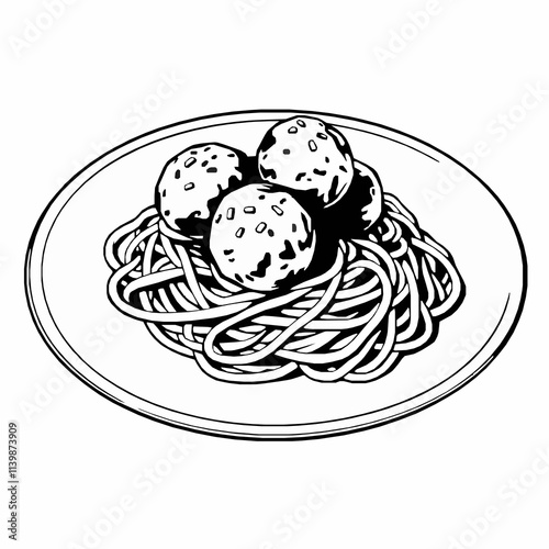 Spaghetti with Meatballs photo