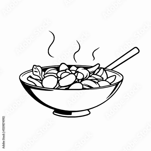 Vegetable Stir-Fry in Wok