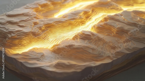 Fototapeta Naklejka Na Ścianę i Meble -  A serene desert landscape at sunset, featuring rolling sand dunes illuminated by warm, golden light. The vast, open expanse conveys adventure, exploration, and the beauty of untouched nature. 