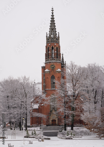 Historic Evangelical church in Kamieniec Zabkowicki, Poland, Lower Silesia. photo