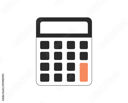 Calculator icon on white background. Calculator vector icon