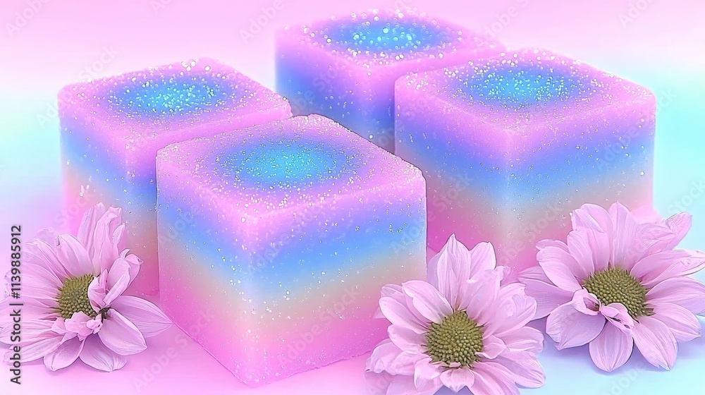 Pastel Vegan Soap Bars Natural Oils Herbal Flowers Skincare Pastel Vegan Soap Bars Natural Oils Herbal Flowers Skincare
